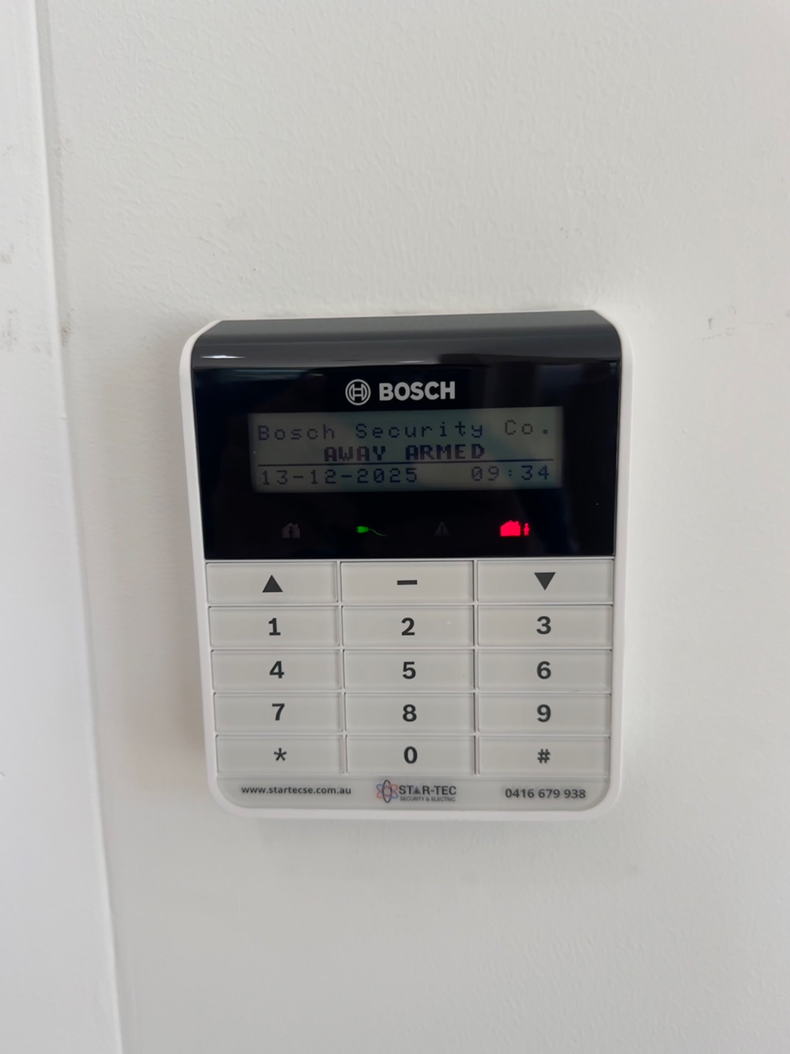 STAR-TEC Bosch security alarm keypad