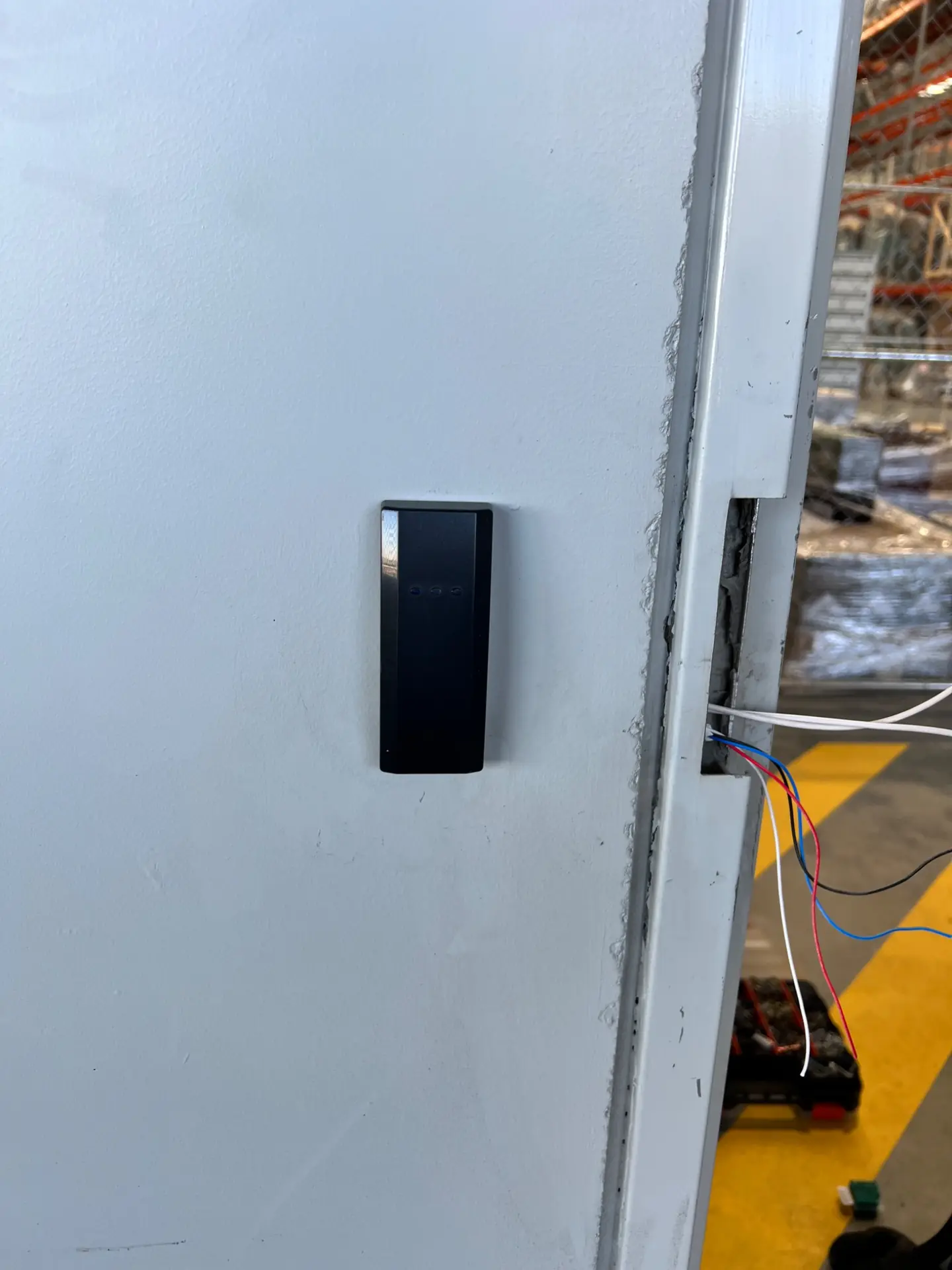 Commercial access control card reader installation