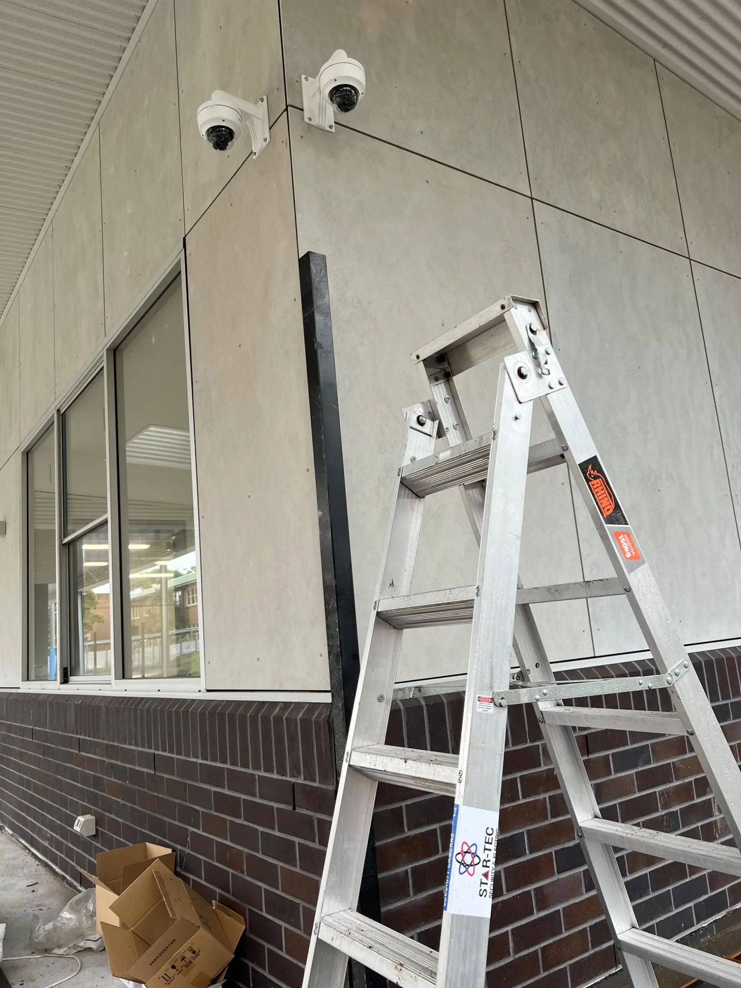 CCTV cameras installed by STAR-TEC on a commercial building