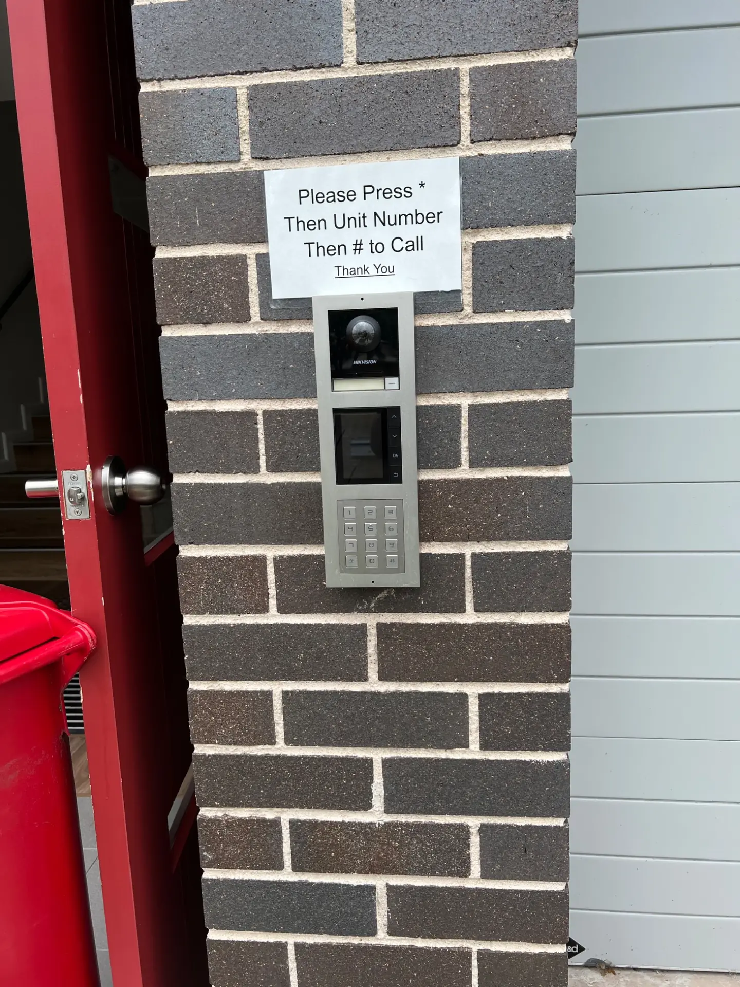 Commercial intercom and keypad installed by STAR-TEC