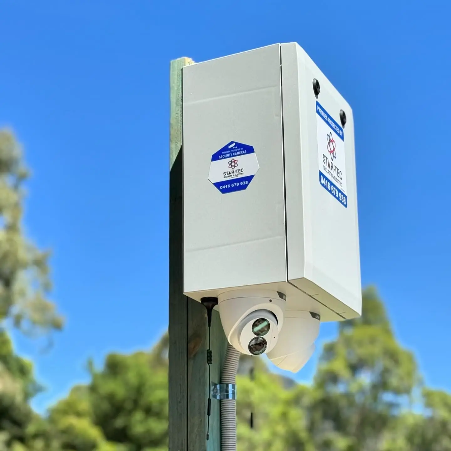 STAR-TEC solar CCTV system installed at a construction site