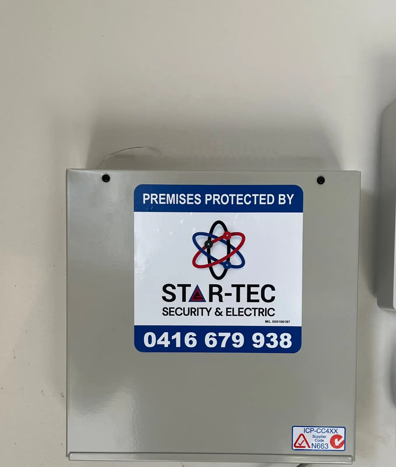 Alarm control panel installation by STAR-TEC