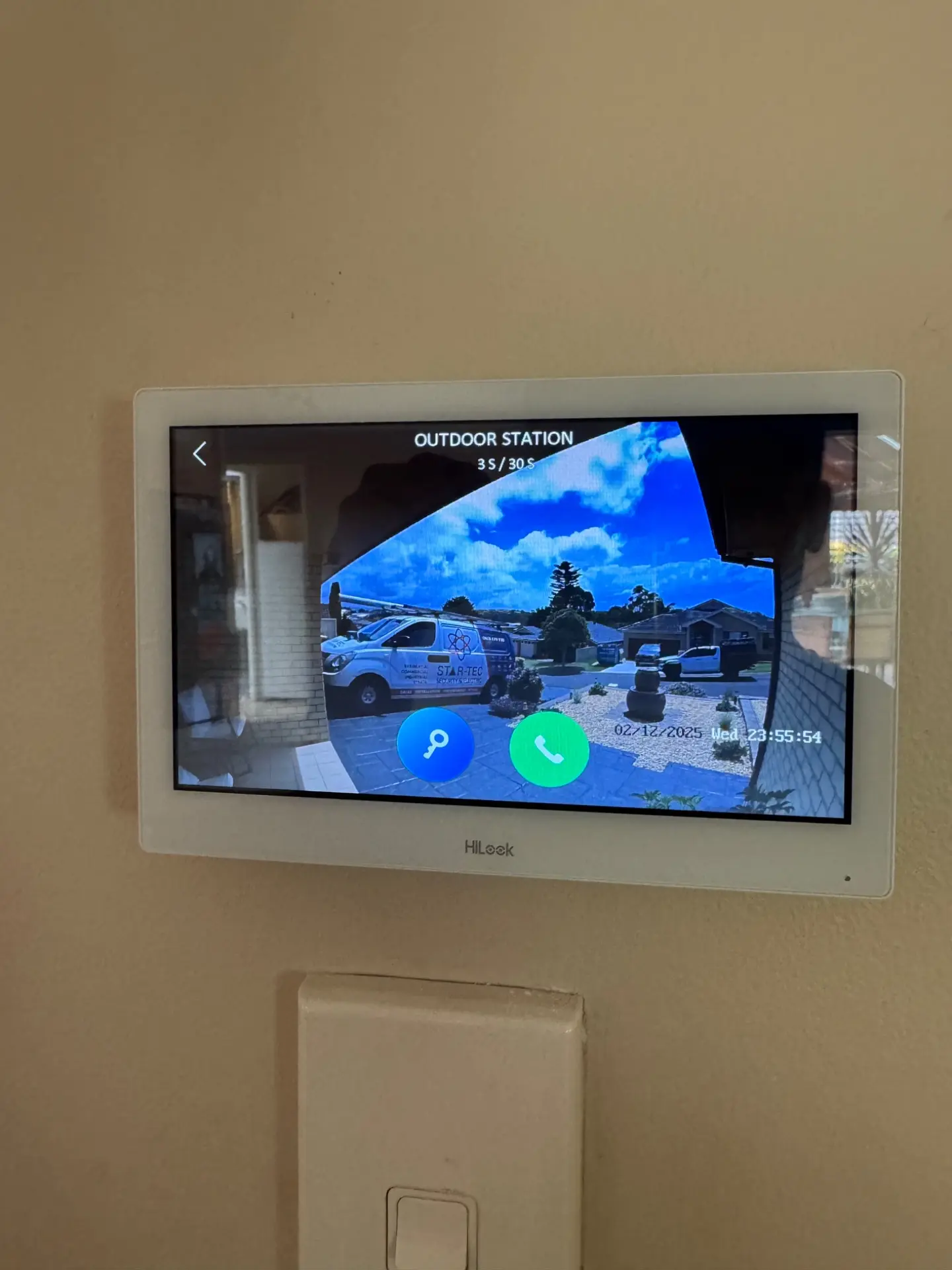 Touchscreen indoor intercom monitor installed by STAR-TEC